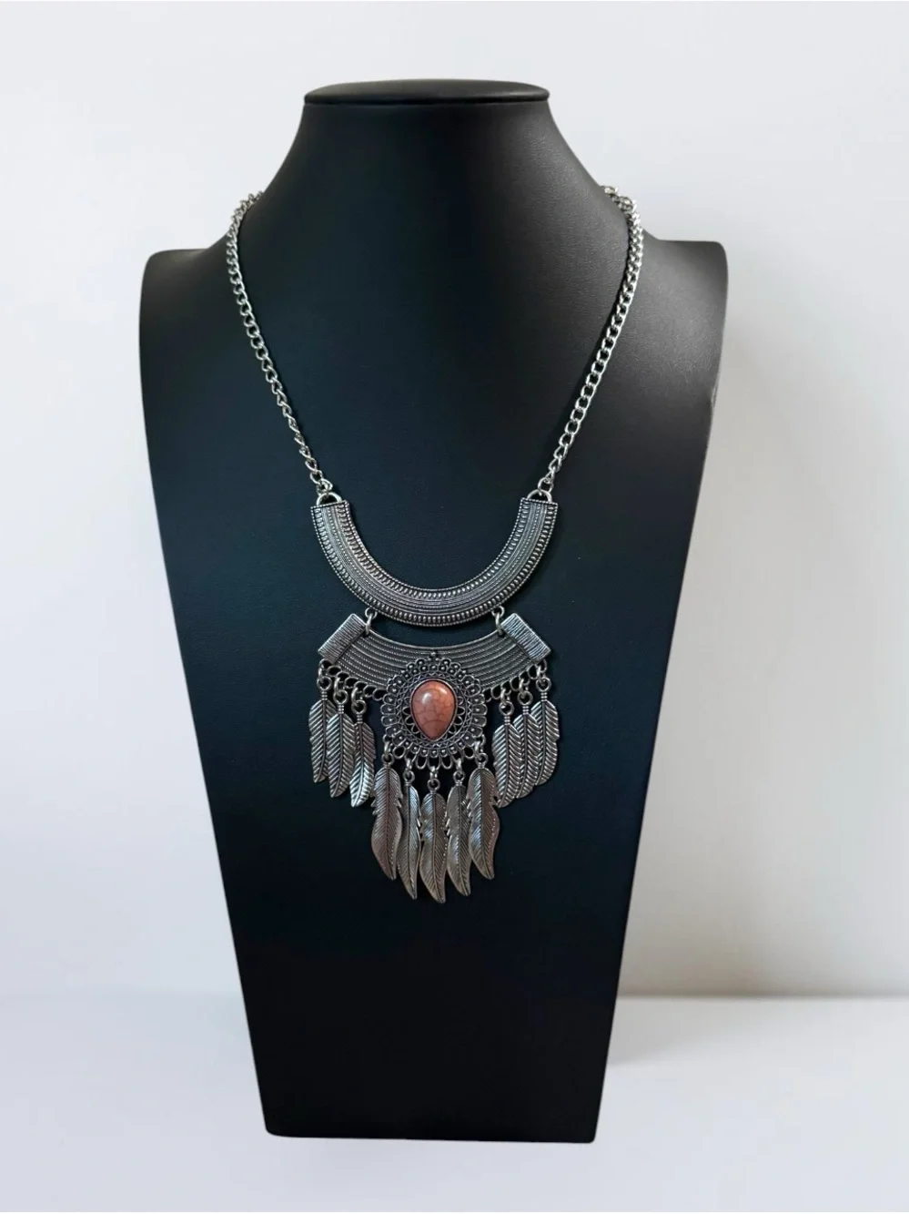 Lot Of 4 ChunkyCrystal boho bib $ pendent necklaces
